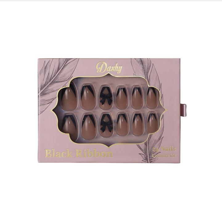 Dashy Nails - Black Ribbon (Kunstnägel)