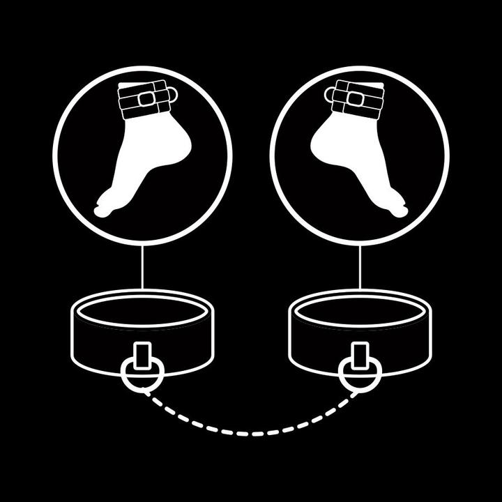 Image du produit Fetish submissive Bracelets de cheville en cuir végétalien