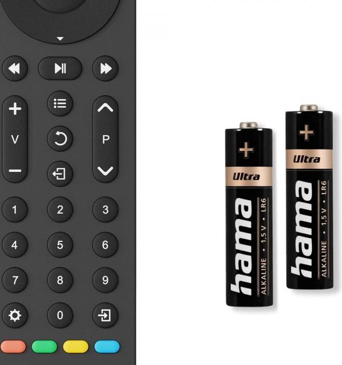 Hama Universal remote control TV, infrared, for 4 devices, adaptive, app buttons (Universal remote control, Infrared)