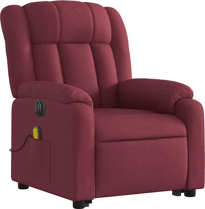 Immagine prodotto VidaXL Poltrona massaggiante con ausilio stand-up poltrona TV elettrica tessuto rosso vino
