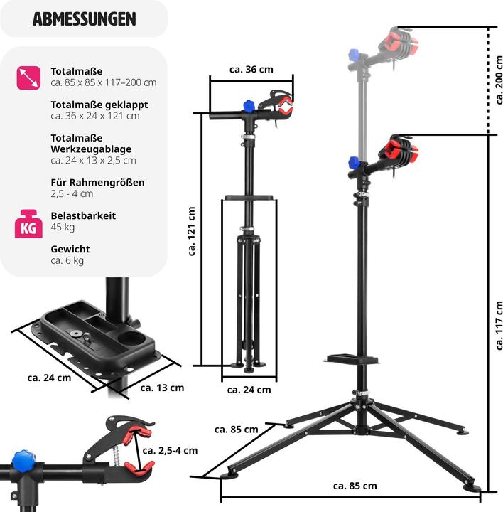 Immagine prodotto tectake Supporto di montaggio per biciclette