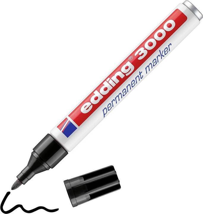 Produktbild Edding Permanentmarker (Black, White, 3 mm, 10 x)