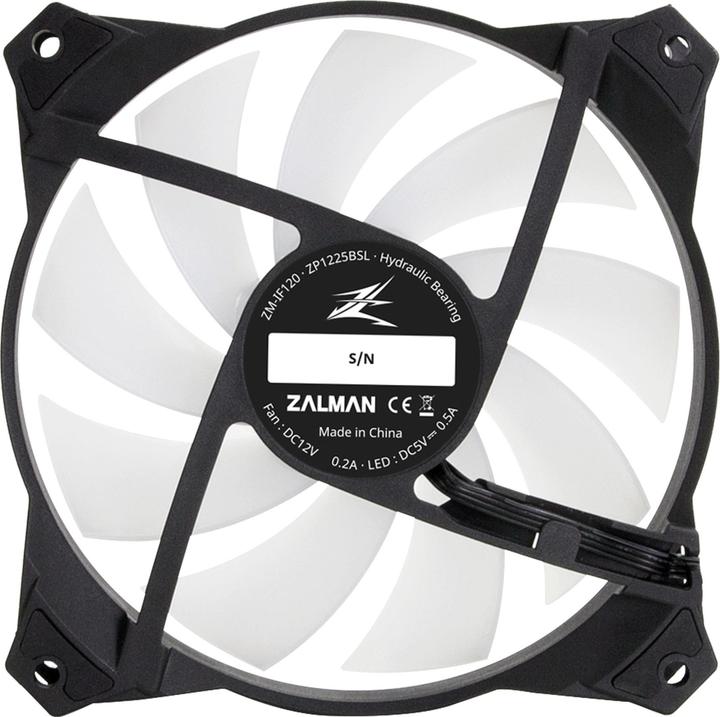 Produktbild Zalman ZM-IF120 Milky aRGB Fan infinity effect 1.200 RPM A 55.2CFM (120 mm, 1 x)