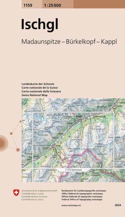 Image du produit Carte 1159 Ischgl 1:25'000