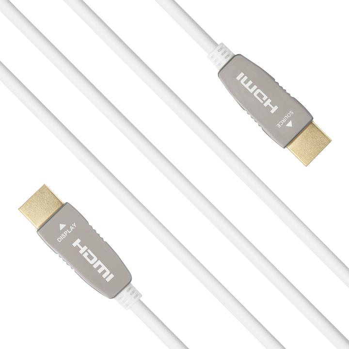 Image du produit Celexon Câble UHD Optical Fibre HDMI 2.0b Active 20m blanc (20 m, HDMI)