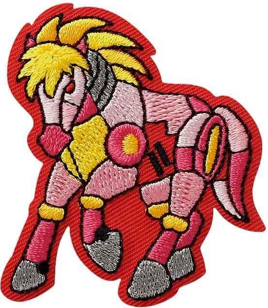 Produktbild Mono Quick Applikationen - Kids and Hits - aufbügelbar Pferd Roboter farbig 5x5,2 cm 1 Stück (1 x)