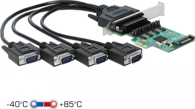 Produktbild Delock PCI-Express-Karte 89938 4x RS-232 mit Spannungsversorgung