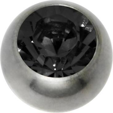 Actual product image Bijouteria 1.2mm Titanium piercing part (Crystal, Titanium)