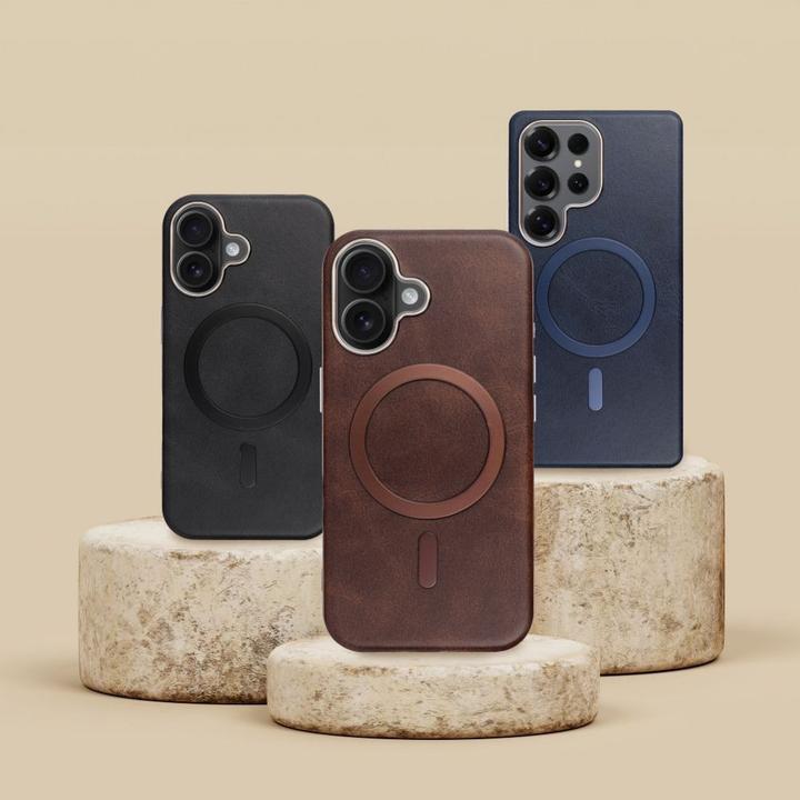 Immagine prodotto OEM Back panel cover GENTLEMAN MAG COVER Case compatible with MagSafe for IPHONE 15 PRO MAX brown (Apple iPhone 15 Pro Max)