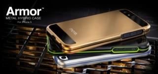 Produktbild More-Thing More. Armor Metal Hybrid Case für iPhone 5 (Apple iPhone 5, Apple iPhone 5s)