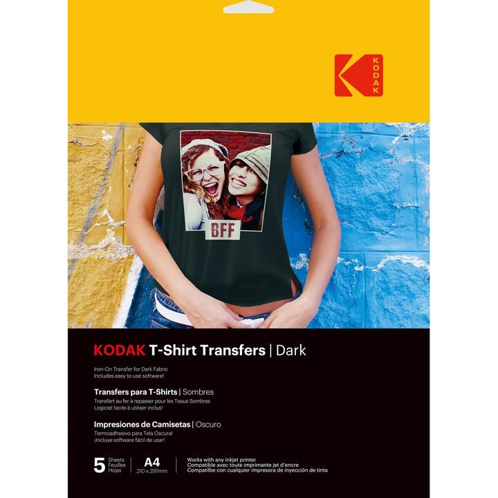 Actual product image Kodak Dark T-Shirt Transfer A4 (5 x)