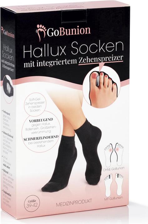 Produktbild Die Höhle der Löwen GoBunion Hallux Socken mit Zehenspreizer Gr. 39-42