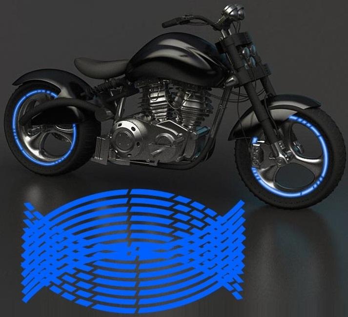 Produktbild AM Motorrad Felgenaufkleber - Blau