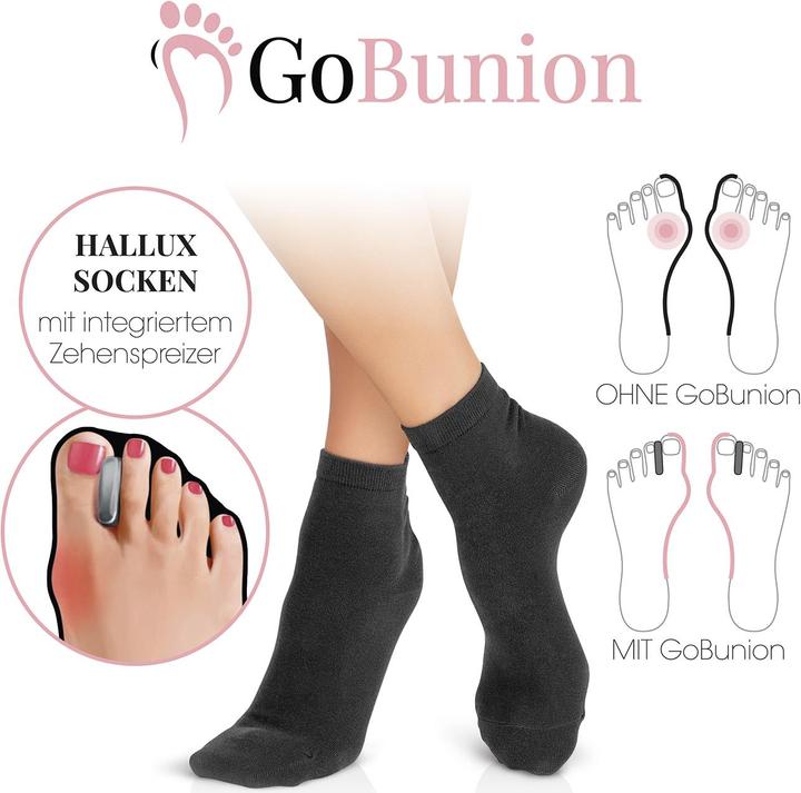 Produktbild Die Höhle der Löwen GoBunion Hallux Socken mit Zehenspreizer Gr. 39-42