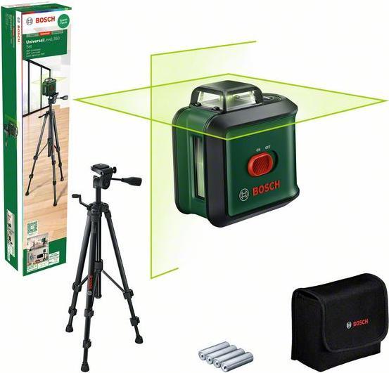 Bosch Home & Garden Kreuzlinien-Laser UniversalLevel 360 Set, Stativ TT 150