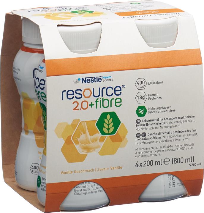 Image du produit Resource 2.0 Fibre Drink Vanille (Vanille, 4 pcs, 888 g)