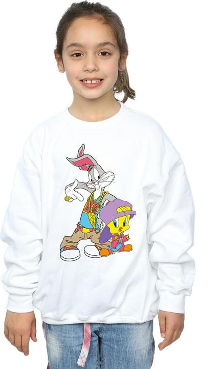 Actual product image Looney Tunes Girls Bugs And Tweety Hip Hop Sweatshirt (104)
