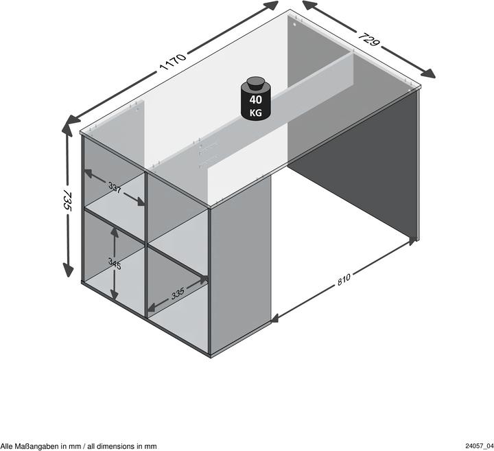 Immagine prodotto FMD Möbel Julie (117 x 73 x 75 cm)