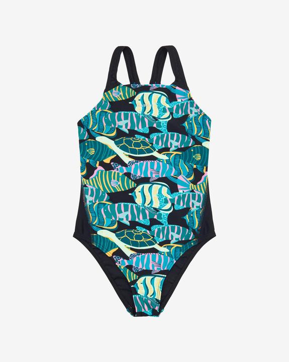 Produktbild Nabaiji Badeanzug Mädchen - 500 Kamyleon Honu schwarz (10, 11, 12)