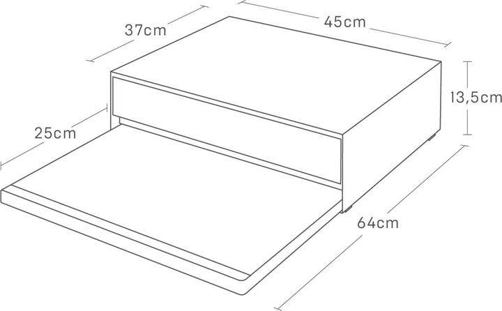 Actual product image Yamazaki Pull-out tray with drawer for TOWER worktop