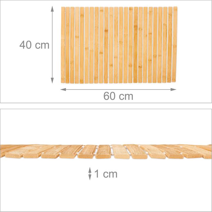 Produktbild Relaxdays Bambus-Badvorleger (60 x 40 x 1 cm)