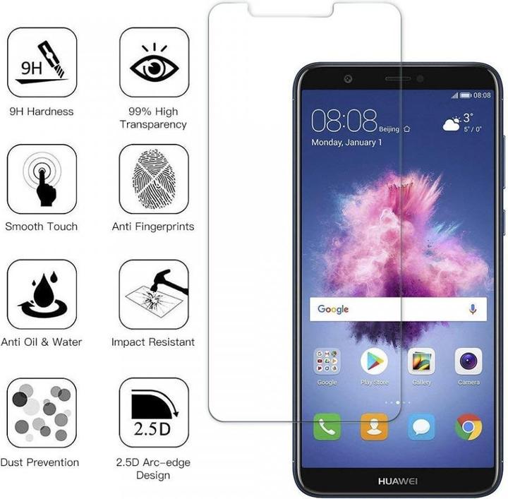 Produktbild Screenguard Huawei P Smart Panzerglas Schutzfolie Case Friendly Design (1 Stück, Huawei P Smart)