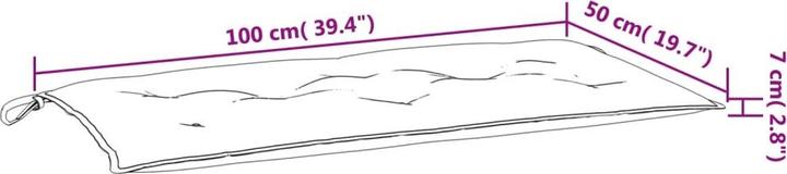 Immagine prodotto VidaXL Tessuto per cuscini di panche da giardino (100 x 50 x 7 cm)