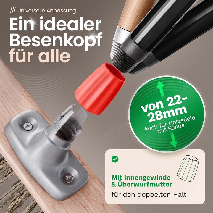 Produktbild Novaliv Robuster Drahtbesen Moos - Effiziente Moosentfernung, Drahtbürste, 6-Reihen Metallborsten, f (1 Stk.)