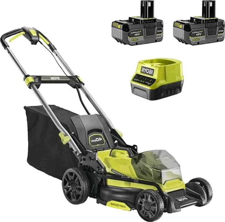 Ryobi Akku Rasenmäher2x18V4Ah, Schnittbreite 40 cm (Batteriebetrieb)