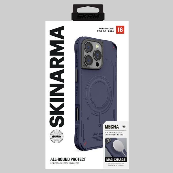 Actual product image Skinarma case Mecha iPhone 16 Pro 6.3" Magnetic Charging navy (Apple iPhone 16 Pro)
