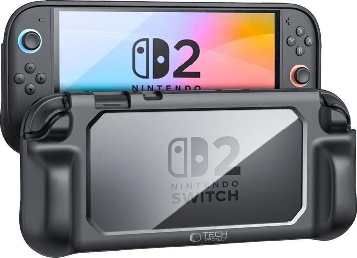 Tech-Protect MagMat-Hülle für Nintendo Switch 2, Schwarz und Transparent (Switch)