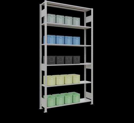 Image du produit Schulte Lagertechnik Système d'étagères de base MULTIplus150 sans boulons avec longerons.