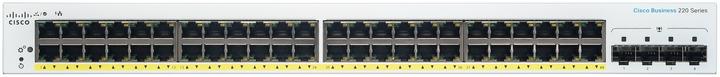 Image du produit Cisco PoE+ Switch CBS220-48P-4G 52 Port (52 Ports)