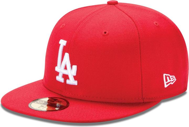 New Era 59Fifty Cap - BASIC LA Dodgers rot / weiss - 7 1/2 (7 1/2)