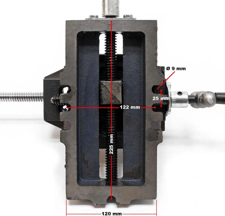 Actual product image Wiltec Machine vice 2 axis 100mm Cross Milling table Workbench Drilling fixation