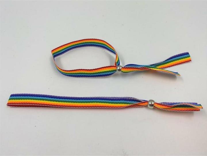 Actual product image LGBT+ Adjustable Bracelet (11.50 cm, Fabric)