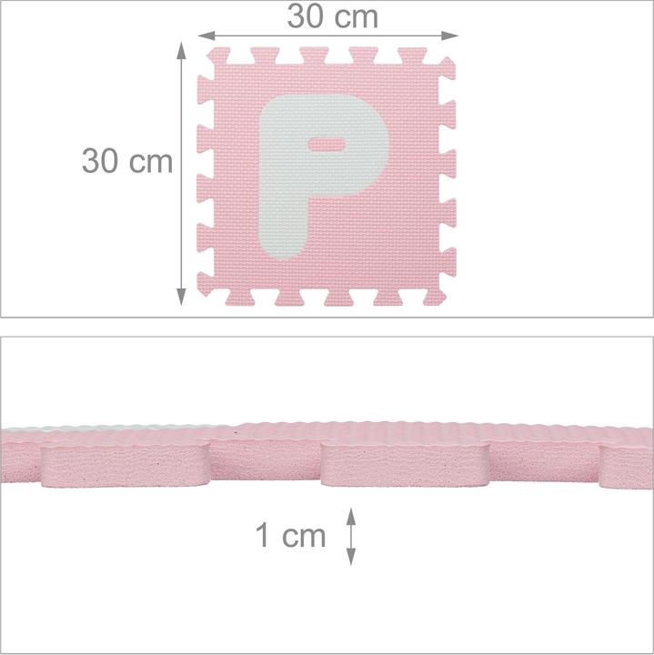 Produktbild Relaxdays 36tlg. Puzzlematte (30 x 30 x 1 cm)