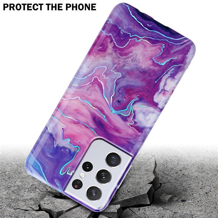 Image du produit Cadorabo Couverture IMD TPU Marbre coloré (Samsung Galaxy S21 Ultra)