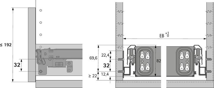 Actual product image Hettich Guide a estrazione semplice KA 270