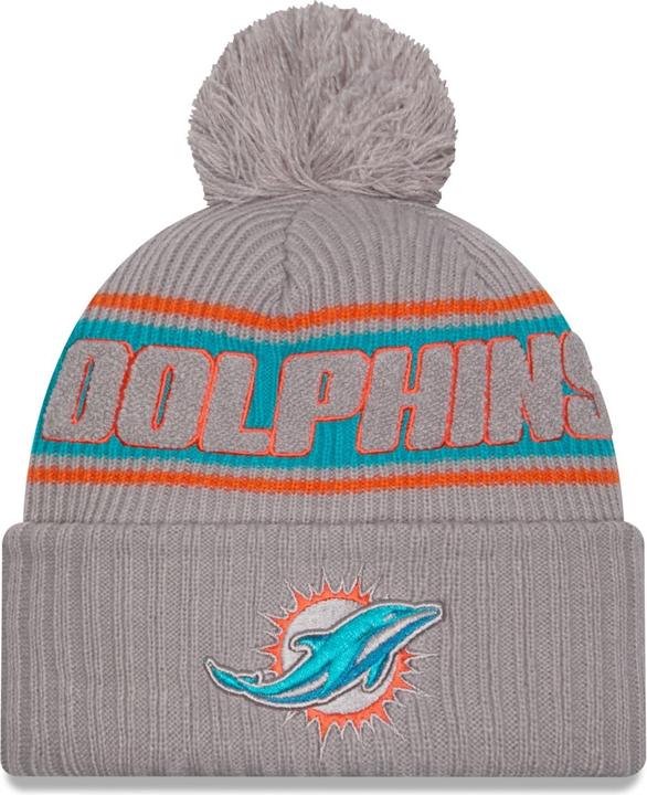 Actual product image New Era NFL Sideline Winter Cap Miami Dolphins Grey