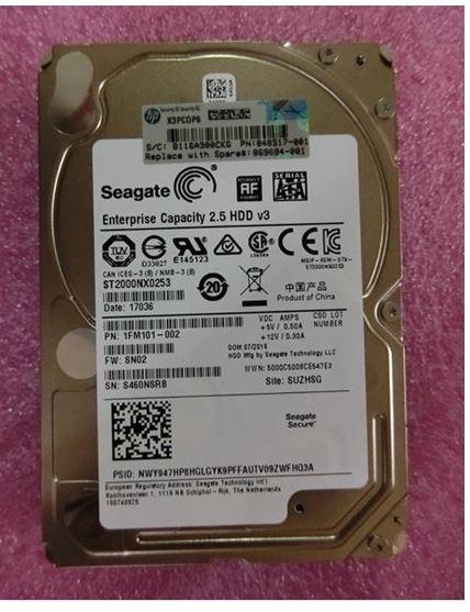 Image du produit HPE HDD 2TB 6G 7.2K SFF SATA 512E (2 To, 2.5")
