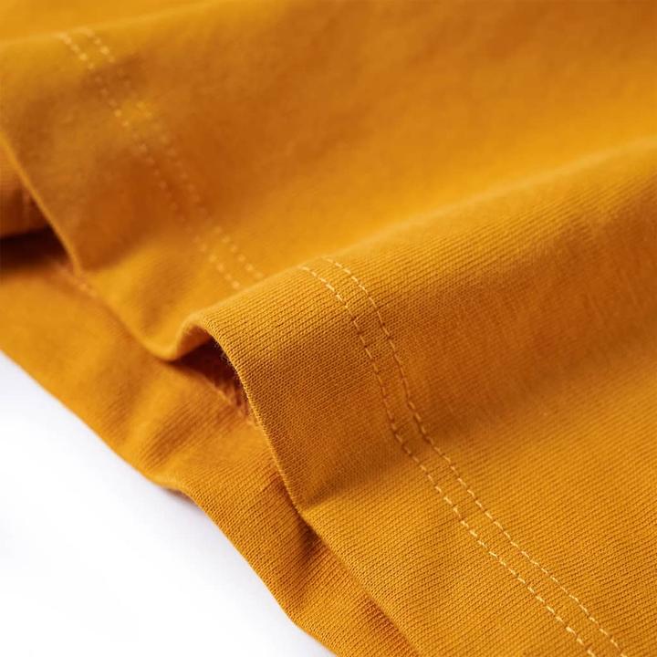 Actual product image VidaXL Children's long-sleeved shirt ochre 116,Material: 100 (116)