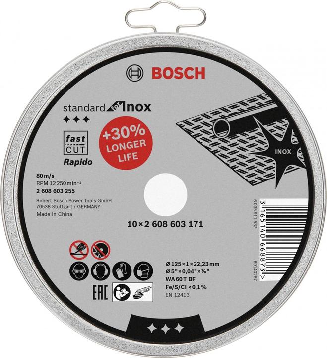 Produktbild Bosch Professional Zubehör PRO Stainless Steel and Metal Trennscheibe, 125 x 1 x 22,23 mm