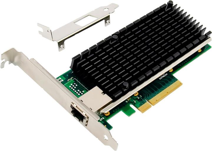 Produktbild InLine 10-Gigabit Netzwerkkarte, 1x RJ45 10Gb/s, PCIe x8, inkl. low profile Slotblech (PCIe)