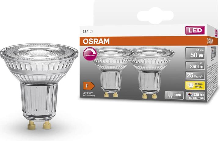 Actual product image Osram Superstar (GU10, 4.50 W, 350 lm, 2 x, F)