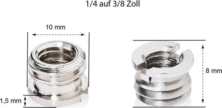 Image du produit Walimex Adaptateur fileté 1/4 à 3/8 de pouce (Anneau de connexion)