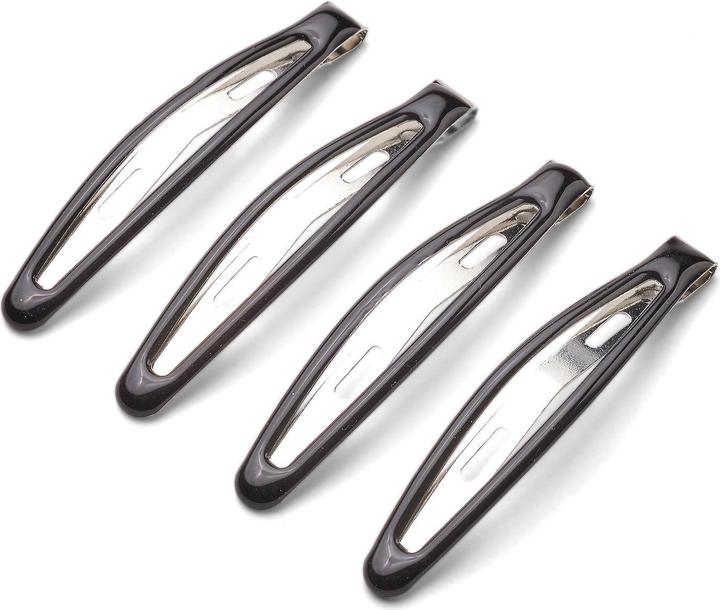 Produktbild DailyGo Haarspange Click Clack slimline mit epoxy 6 cm, schwarz (4 Stk.)