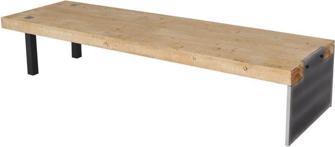 Mendler Lowboard HWC-L75, Industrial Massiv-Holz MVG-zertifiziert 40x200x60cm, natur