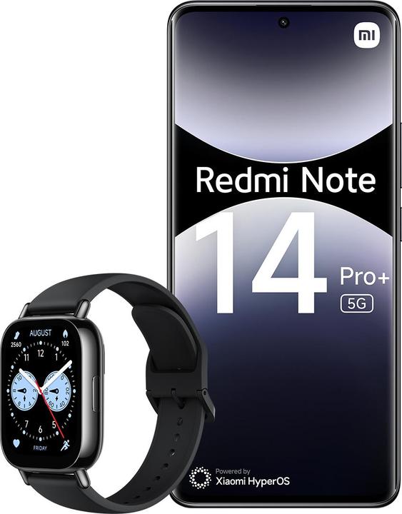 Image du produit Xiaomi Redmi Note 14 Pro+ 5G 8-256Gb (256 Go, Midnight Black, 6.67", Double SIM, 200 Mpx, 5G)