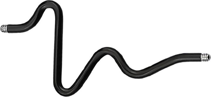 Produktbild Star Piercing Barbell-Stab schwarz Herzschlag (ohne Messing, Chirurgenstahl 316L)
